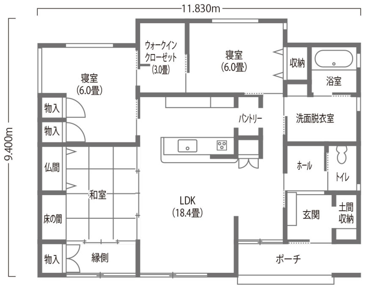 内田建設 豊川市　2階建てを平屋に改修 1階