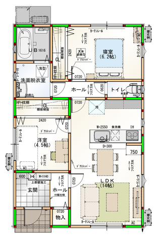 沢田建設 シンプルモダンの美しさ、機能性も備えた家 1階