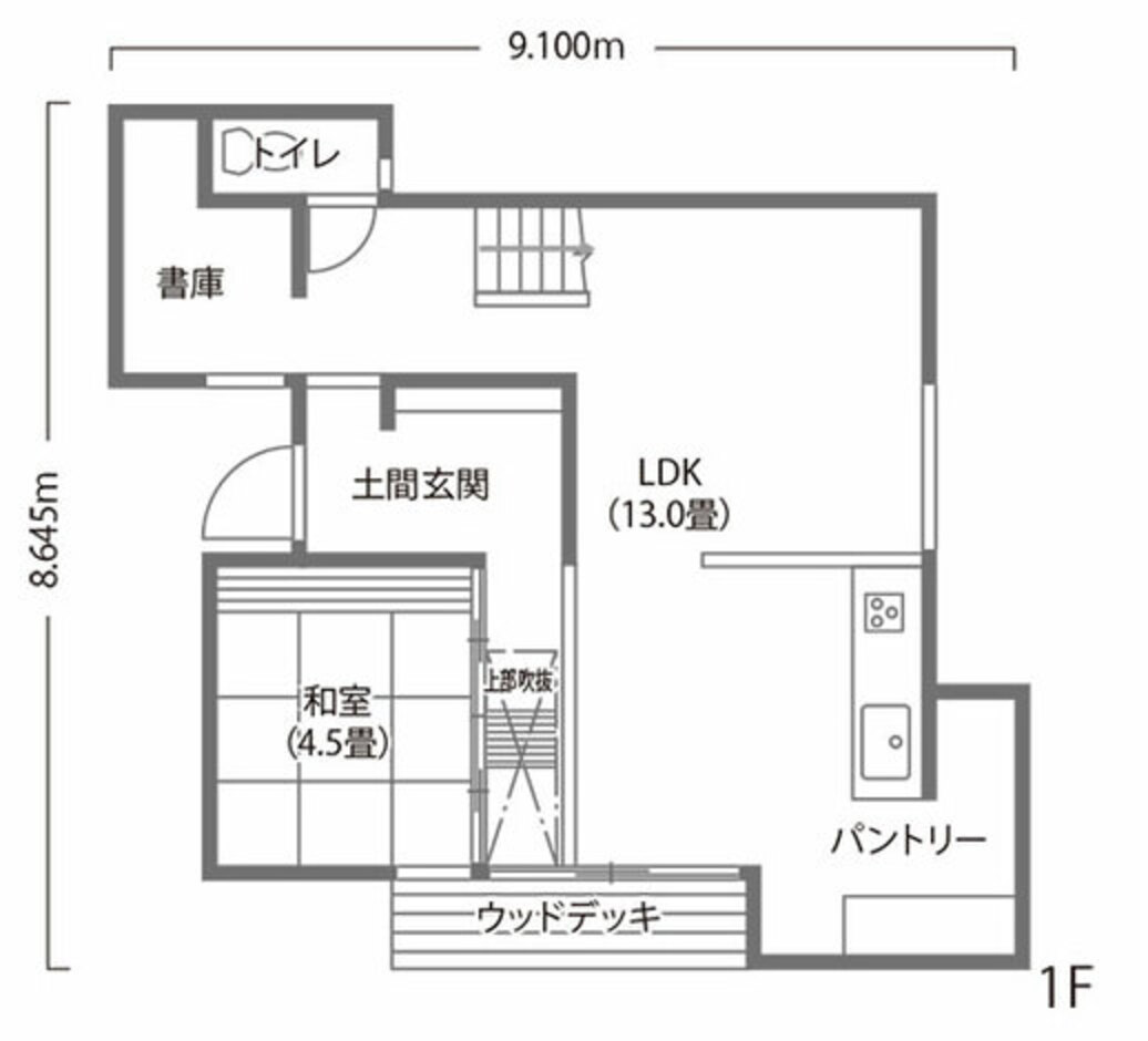 SEIEN ARCHITECT 家事や子育てを楽しめる32坪の家事動線のある間取り 1F