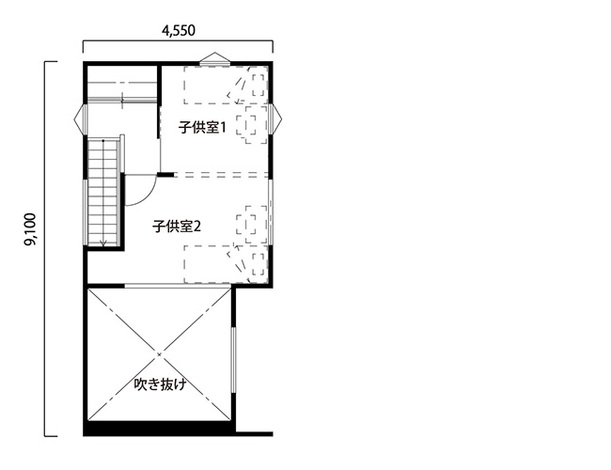 S.CONNECT（エスコネクト） 30坪でも豪邸に見える建築家マジックの家 2階