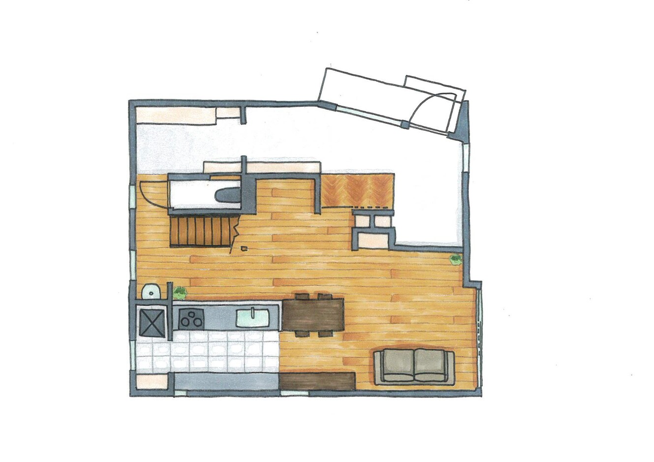 住家 JYUKA trunk house １階