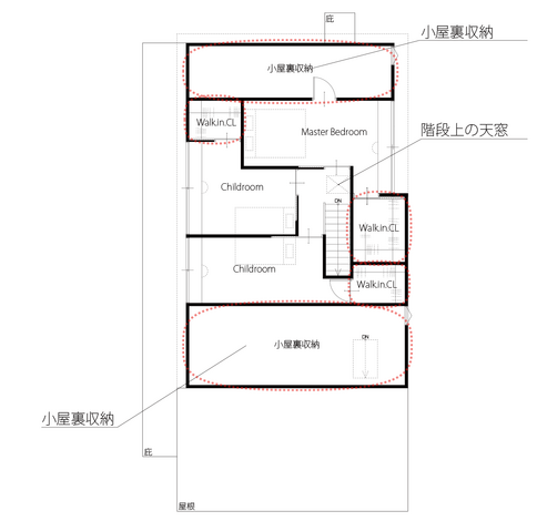 建築設計事務所 KADeL 日本の昔の住宅に倣った平屋のように暮らせる「瓦の家」 ２階