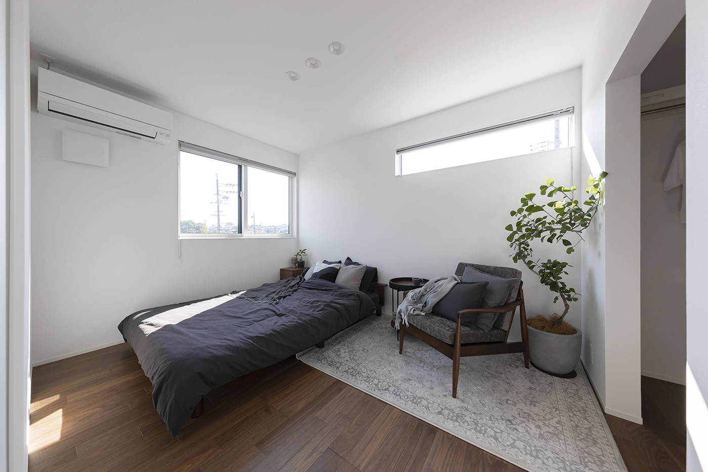 PG HOUSE（ピージーハウス）【浜松市中央区曳馬6-19-5・モデルハウス】主寝室はウォークインクローゼット付き