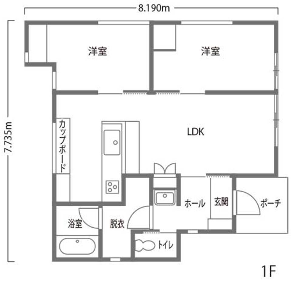 内田建設 豊橋市　プライバシーに配慮した平屋 1階