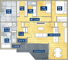 西洋のエッセンスを散りばめた平屋で、自分らしく暮らす