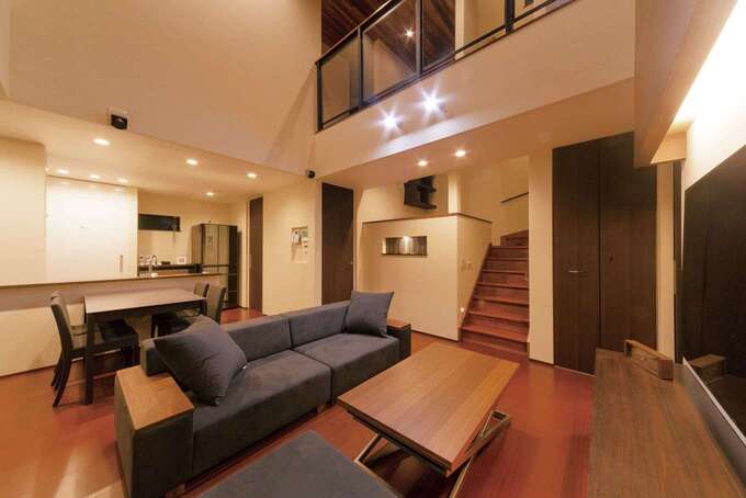 開放感がありながら、常に家族のつながりを感じあえる吹抜けのLDK