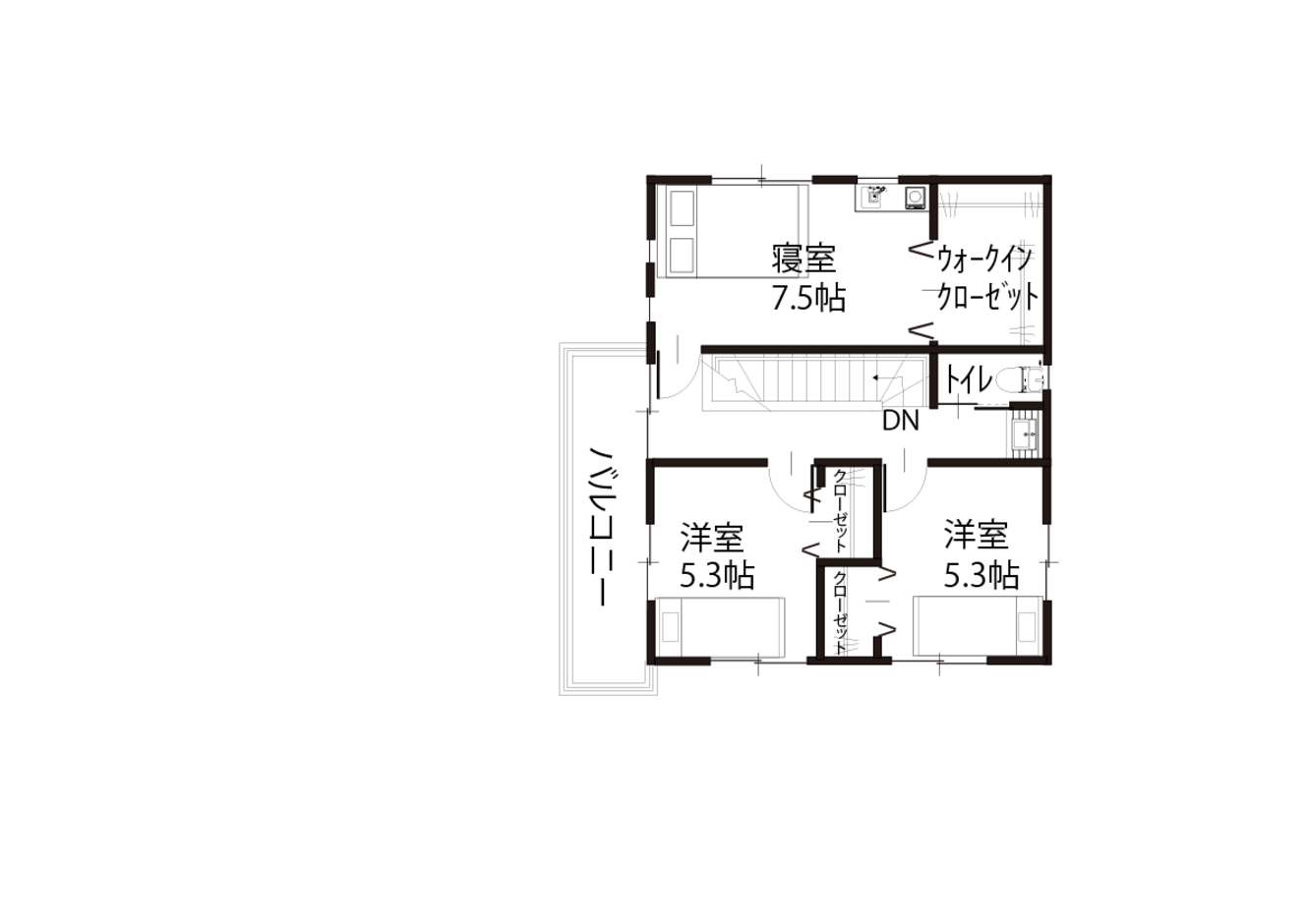 シバタ建設 ペットと一緒にくつろげる低酸素住宅 2階