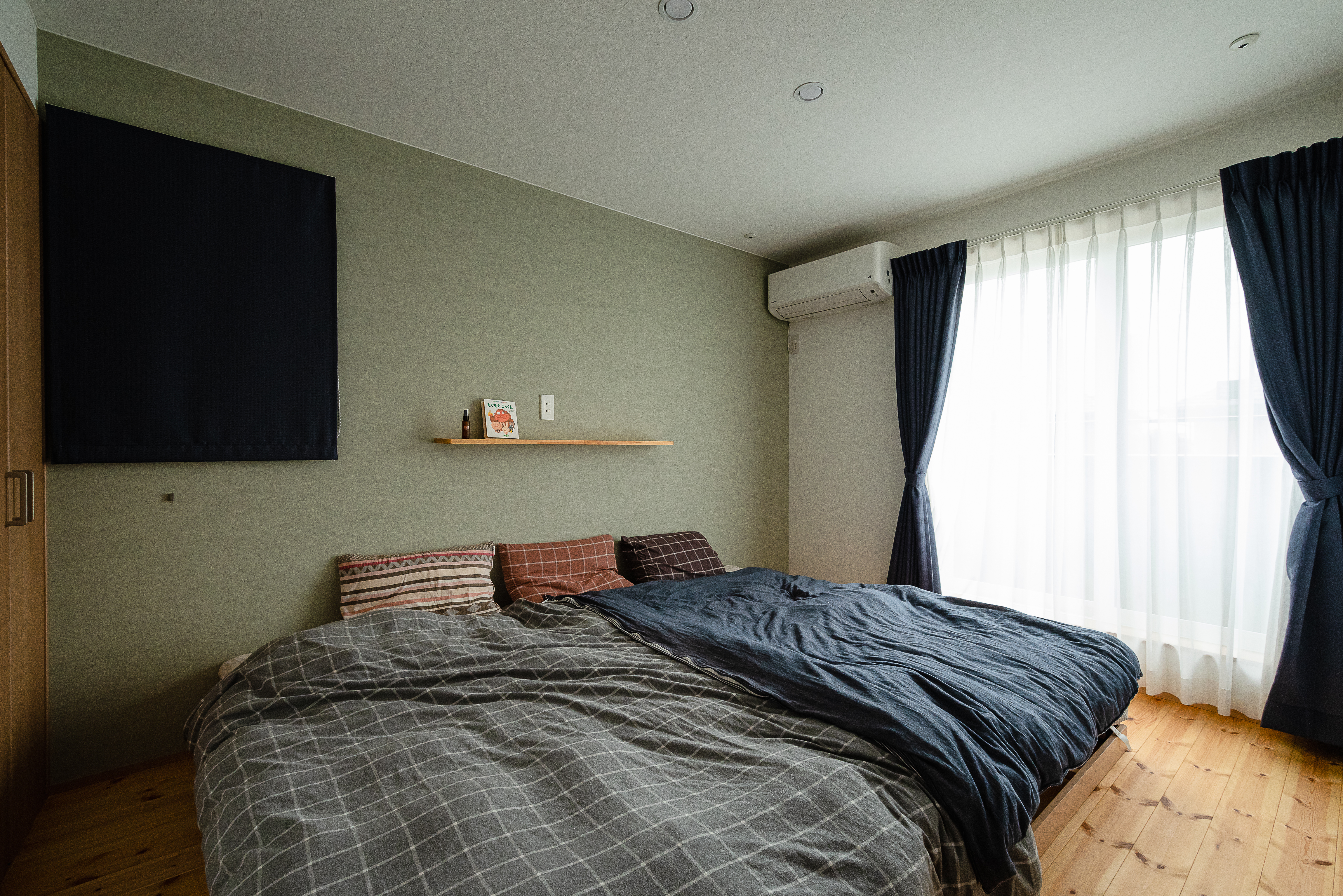 仲田工務店【子育て、自然素材、間取り】家族みんなで寝ることができる落ち着ける寝室