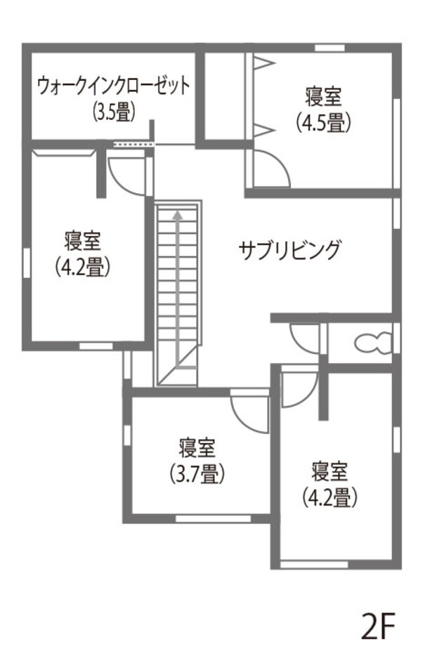 内田建設 豊川市　シンプルな中にこだわりが詰まった家 2階