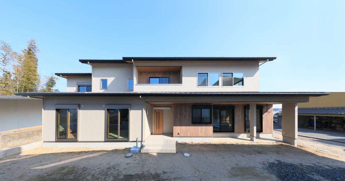 二世帯が程よい距離感で快適に暮らす和モダンの家｜吉川住建の新築施工