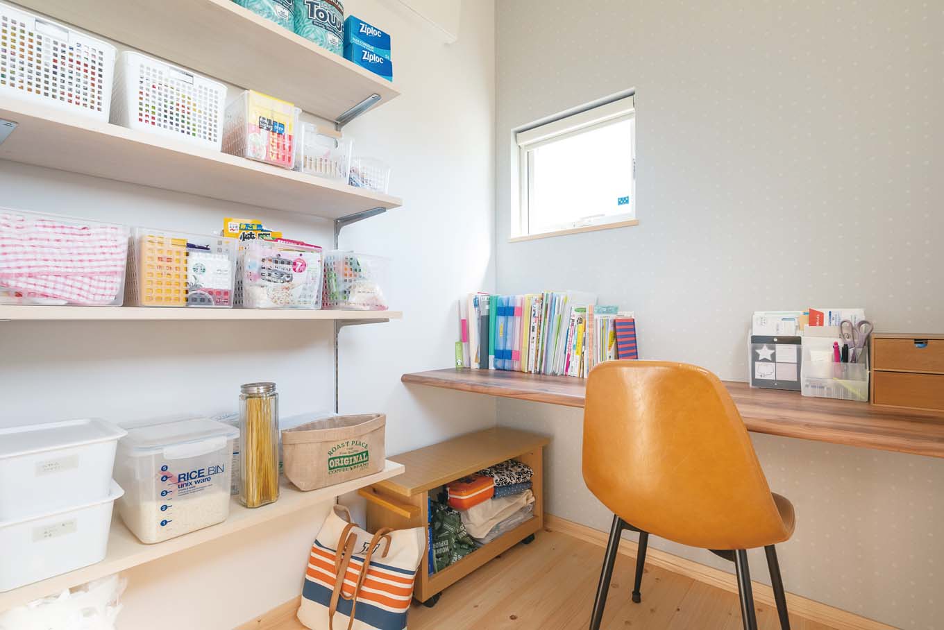 福工房【子育て、自然素材、間取り】諦めかけた家事室を間取りの工夫で設けてもらった