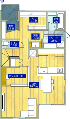 建築家のテクニックが冴える1階完結型の2階建て