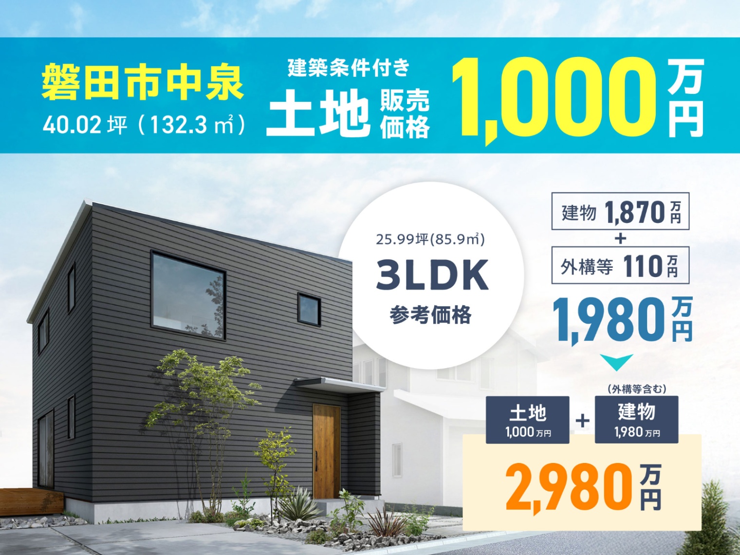 磐田市中泉１区画　好評分譲中