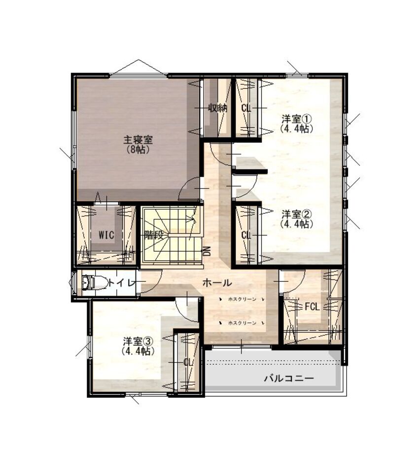イシカワ 収納充実＆家事ラク動線！家族が快適に暮らせる機能的な住まい 2階