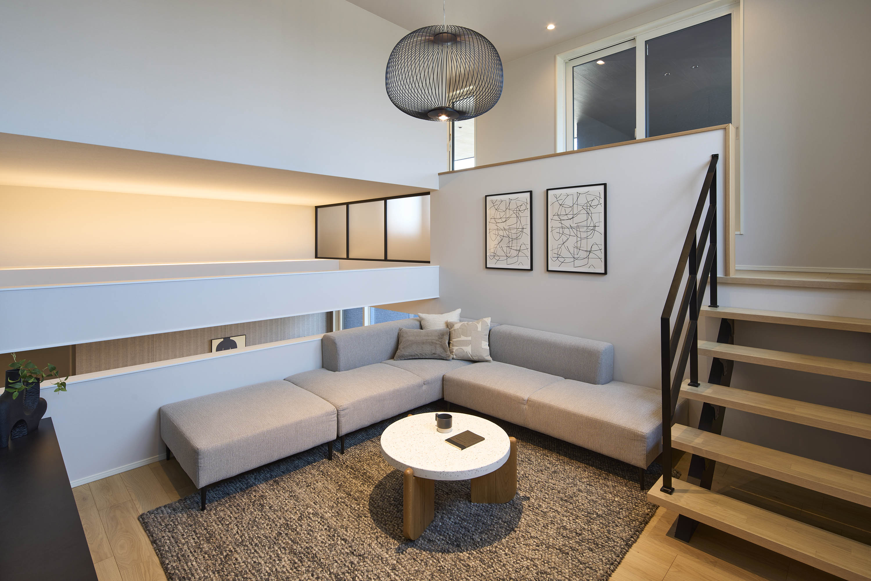 ハーフ収納上を活用したスキップフロア