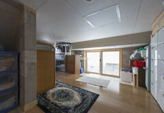 床面積に算入されない大きな収納空間「E-BOX」土間続きで多少の土汚れも気にせず使える