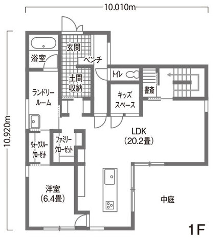 金子工務店/めぐみ不動産 回遊動線のある二世帯住宅で快適に暮らす 1階