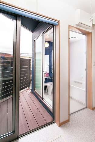 テラスで露天風呂気分