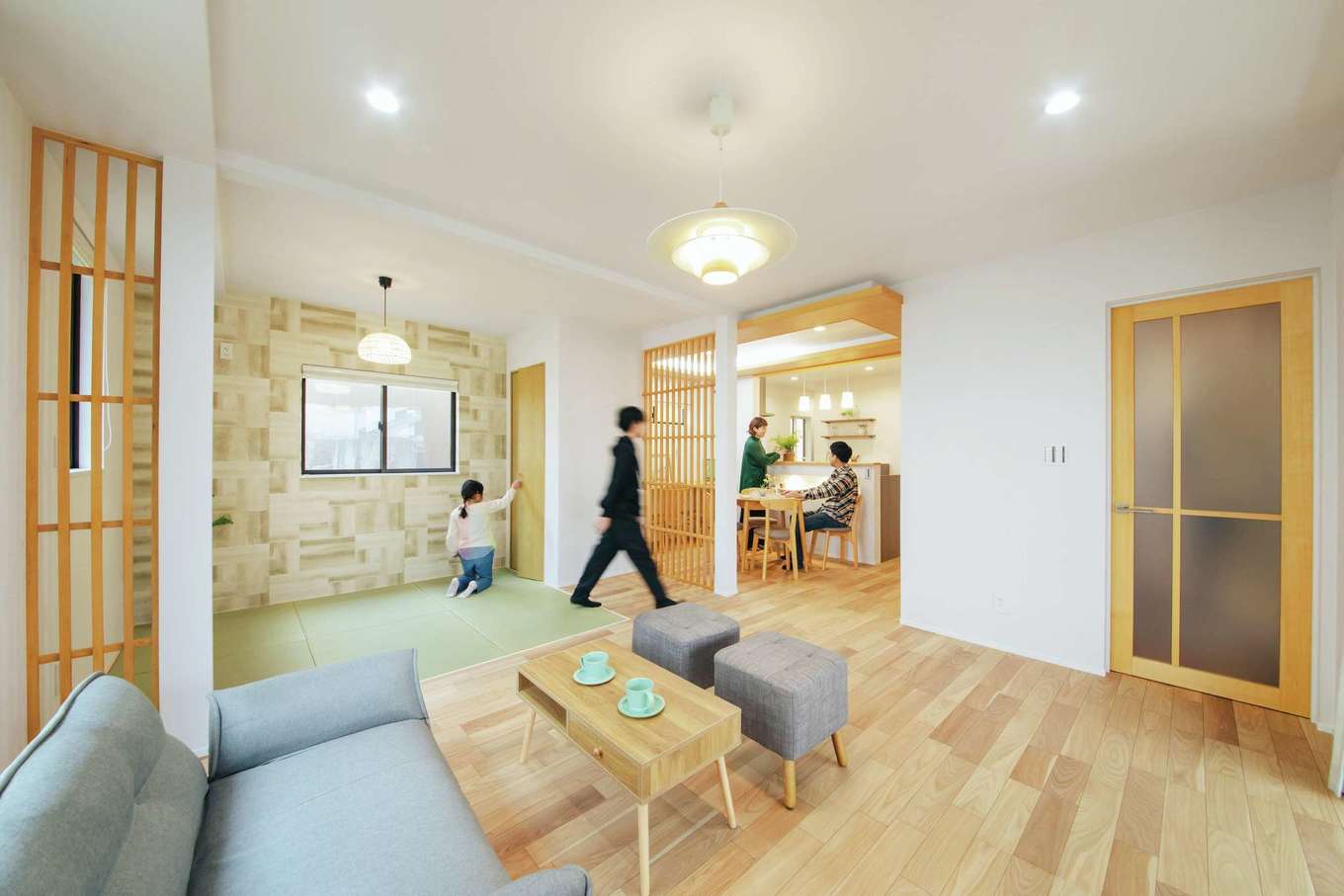 スカイグラウンド【デザイン住宅、和風、間取り】畳コーナーもあるLDK