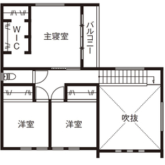 猫と暮らす開放的な吹き抜けが魅力の家