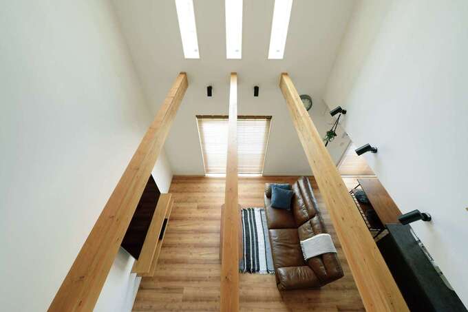 家中どこにいても家族のつながりを感じる吹抜けの大空間