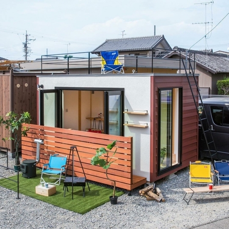 木製コンテナハウス 『木箱』 オープンハウス - 住たくeco工房 | 浜松