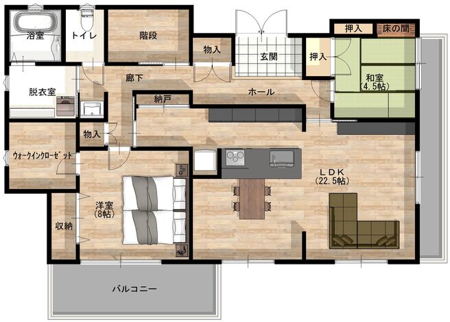 リノベーション後の間取り図