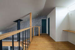 2階は主寝室とフリースペース、ウォークインクローゼットのみにし、あえてコンパクトにまとめた