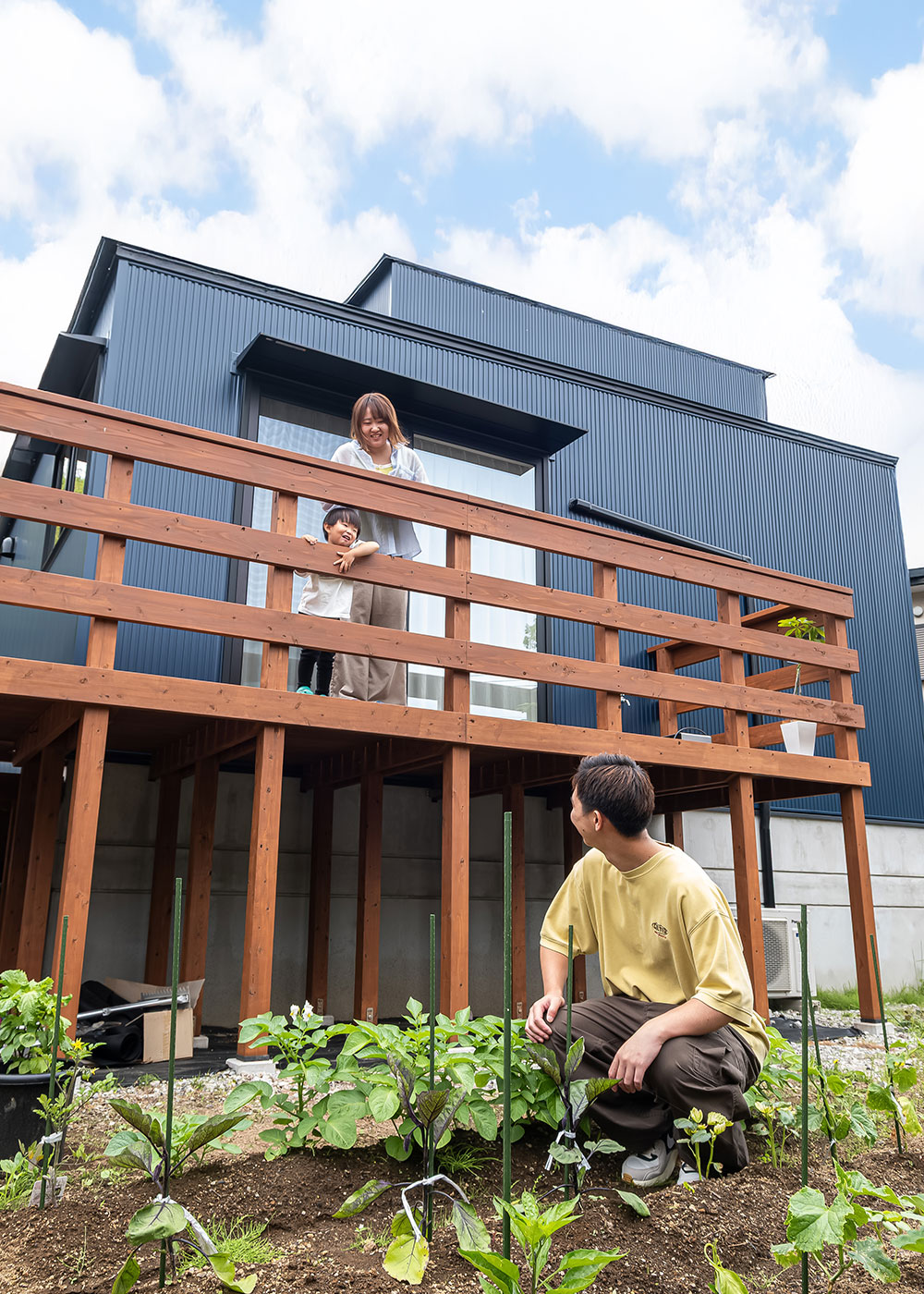 R＋house御殿場（岳南建設）【趣味、間取り、建築家】庭では家庭菜園も楽しむ