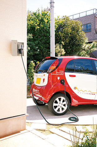 未来のクルマ社会を見据えて、電気自動車にも 対応する。ビルトインガレージも応相談