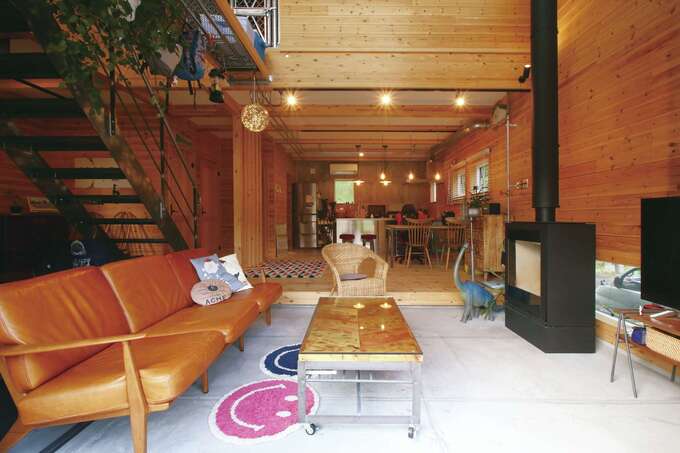 ほとんど間仕切りのない空間は、家族のコミュニケーションを取りやすい