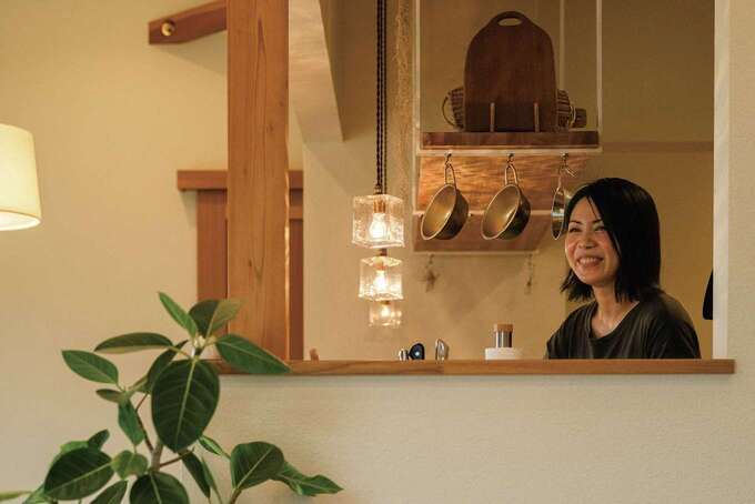 キッチンから、いつでも家族と会話ができるのがうれしい