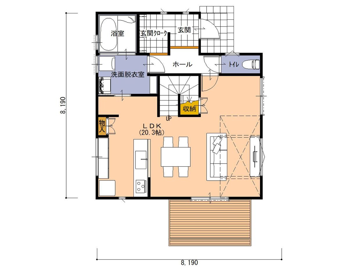 HAPPY HOUSE（山田工務店） 家族みんなが安らぎ、くつろげる3LDK 1階