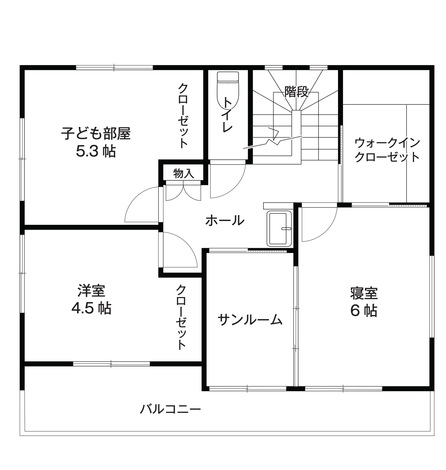 エスホーム 片流れ屋根とモダンが融合する洗練空間 ２階