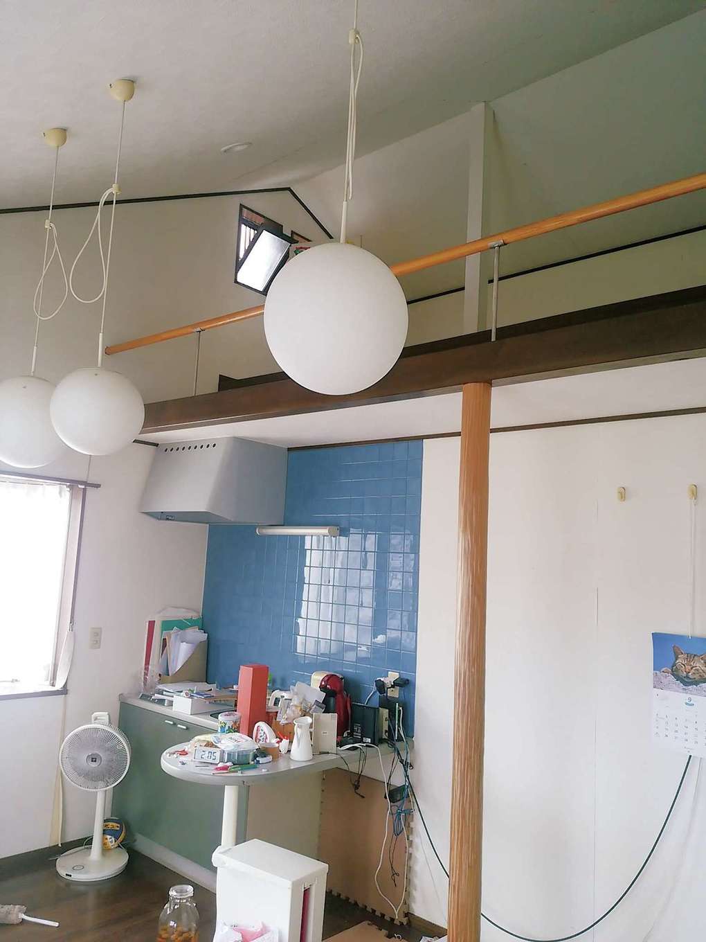 間仕切りをすべて取り払い、リフォーム完了後は広々としたフルオープンのLDKに