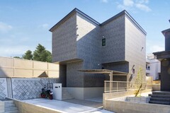 グレーと大理石調がたまらなくかっこいい、高級感たっぷりのお家