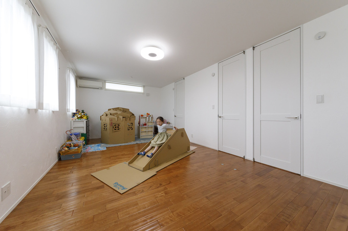 将来は３つに仕切ることのできる子ども部屋