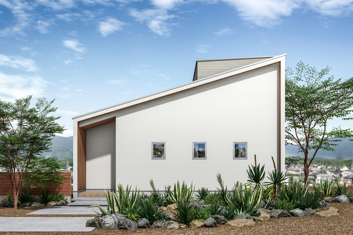 グローバルハウス 【1.5階/3LDK/ 26.5坪】「スマート家事室」つきの平屋生活 外観イメージ