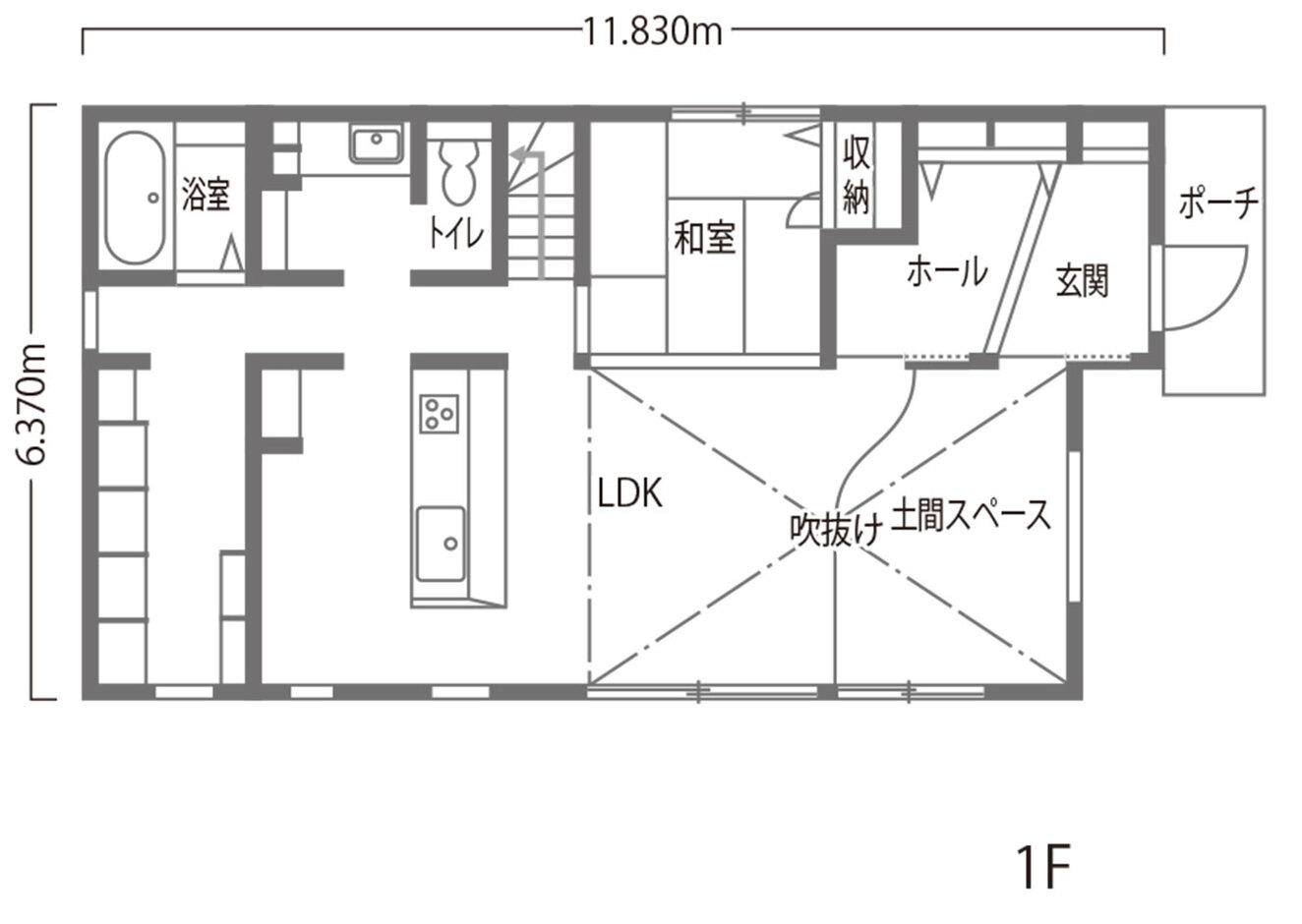 Casa（カーサ） どこにいても家族の息づかいを感じられる、吹き抜けと大開口のマドリ 1F