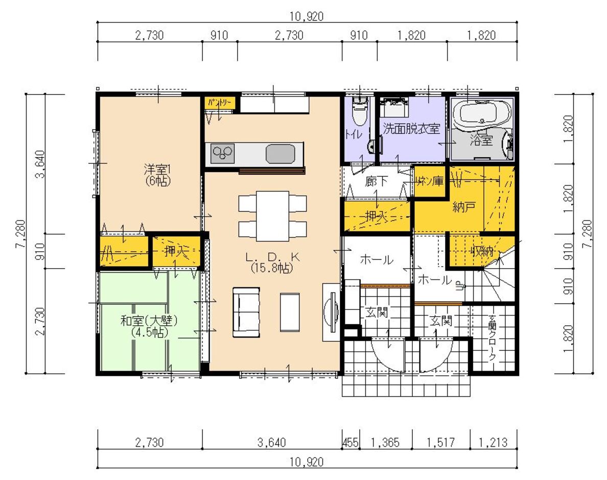HAPPY HOUSE（山田工務店） プライベートもしっかり確保。家族みんなとの時間も共有できる家 1階