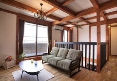 ２階のフリースペースは現在セカンドリビングとして利用。将来的には入り口をつけて子ども部屋にすることもできる