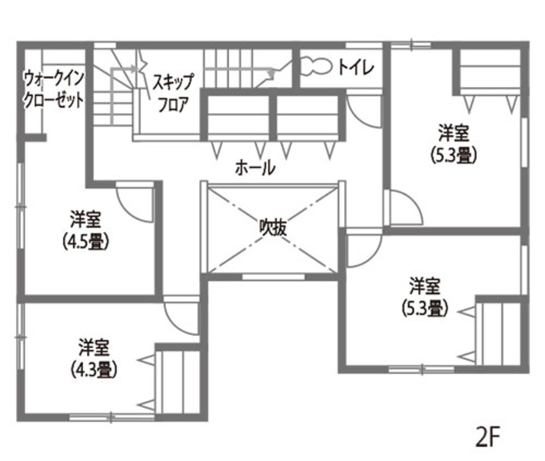 HAPPY HOUSE（山田工務店） 緑とシンプルな小物が似合う、洗練＆ナチュラルハウス 2階