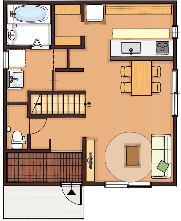 大和建設／BinO西尾南 BinO【& LOZZ】コンパクトでも広々暮らせる27坪の家   １階