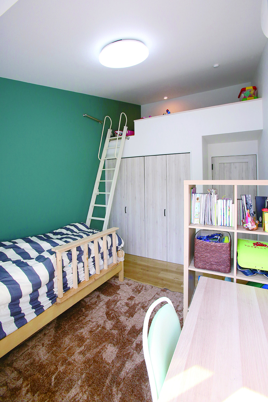 片桐建設【間取り、デザイン住宅、省エネ】ロフト付きの子ども部屋