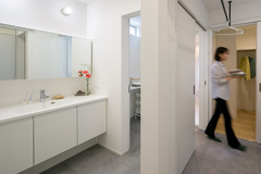 一か所に家事スペースをまとめることで、ぐるぐる回遊でき家事効率がアップ。