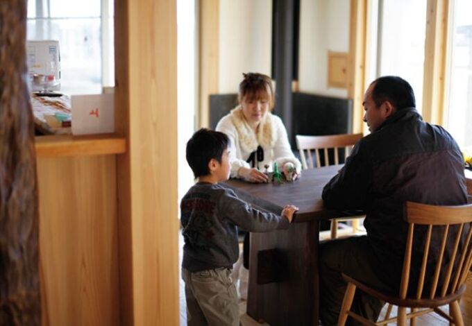 リビング、ダイニングは家族の憩いの場