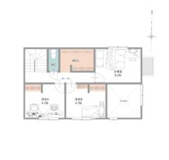 自然光が入る大きな土間吹抜けのある家