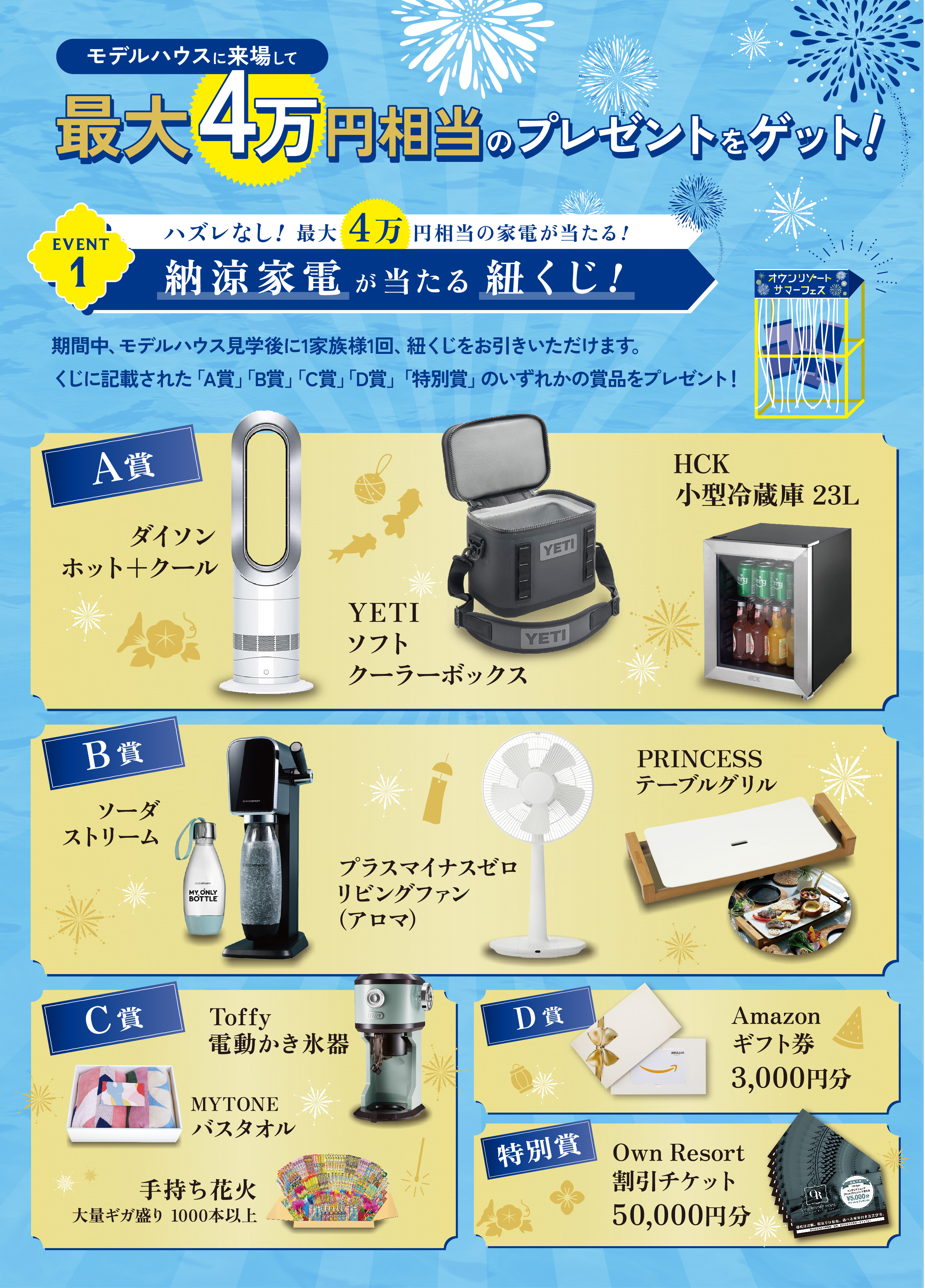 ■EVENT１：紐くじで 「納涼家電GET!」