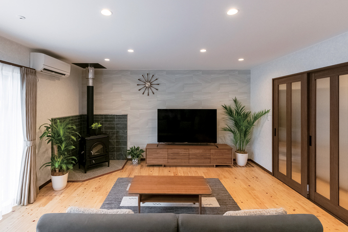 片山建設の家づくり　薪ストーブのある暮らし　ポイント①