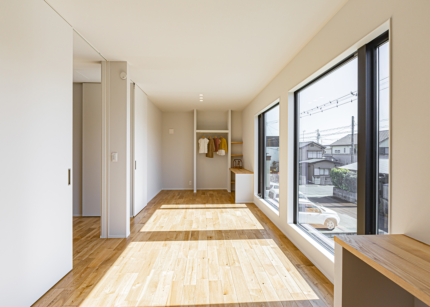 ARRCH アーチ【デザイン住宅、間取り、建築家】6畳ずつの子ども部屋は当面は仕切らず使用